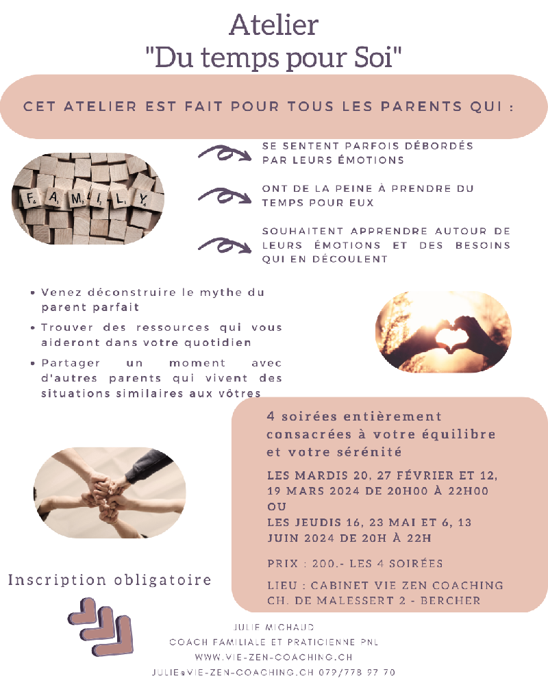 Atelier parent "Du temps pour Soi"